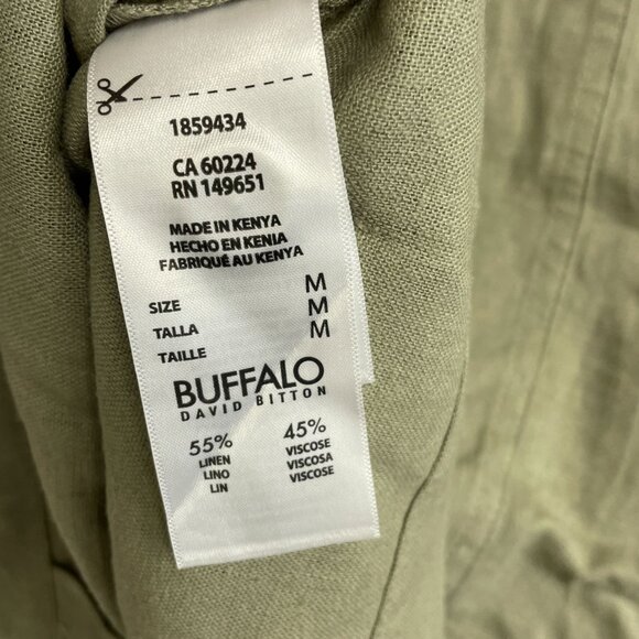 NWOT Buffalo David Bitton Women's M Linen Blend Short Sleeve Button up shirt - Picture 6 of 8